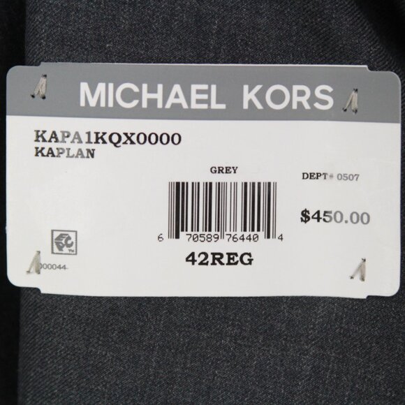 42R Michael Kors Mens‎ Sportcoat Blazer Jacket Wool Blend grey E04539 - Picture 6 of 9